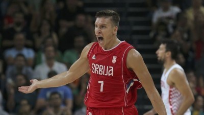 Баскетбольная майка Сербия детская красная 2017/2018 XS