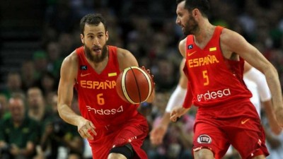 Баскетбольная майка Испания мужская красная 2017/2018 4XL