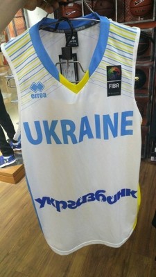 Баскетбольная майка Украина мужская белая 2017/2018 4XL